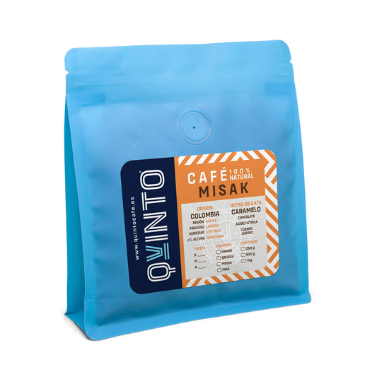 Café Misak Pack 250g Origen Colombia Notas de cata Caramelo chocolate - Region Cauca - Variedad Castillo