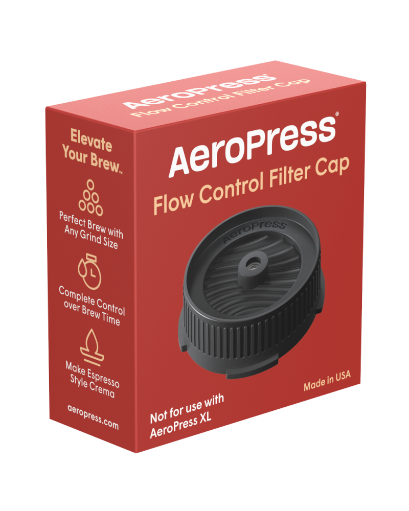 Caja roja de la AeroPress Flow Control Filter Cap, no apta para AeroPress XL